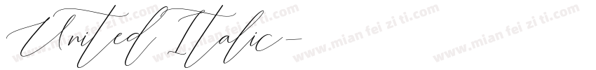 United Italic字体转换